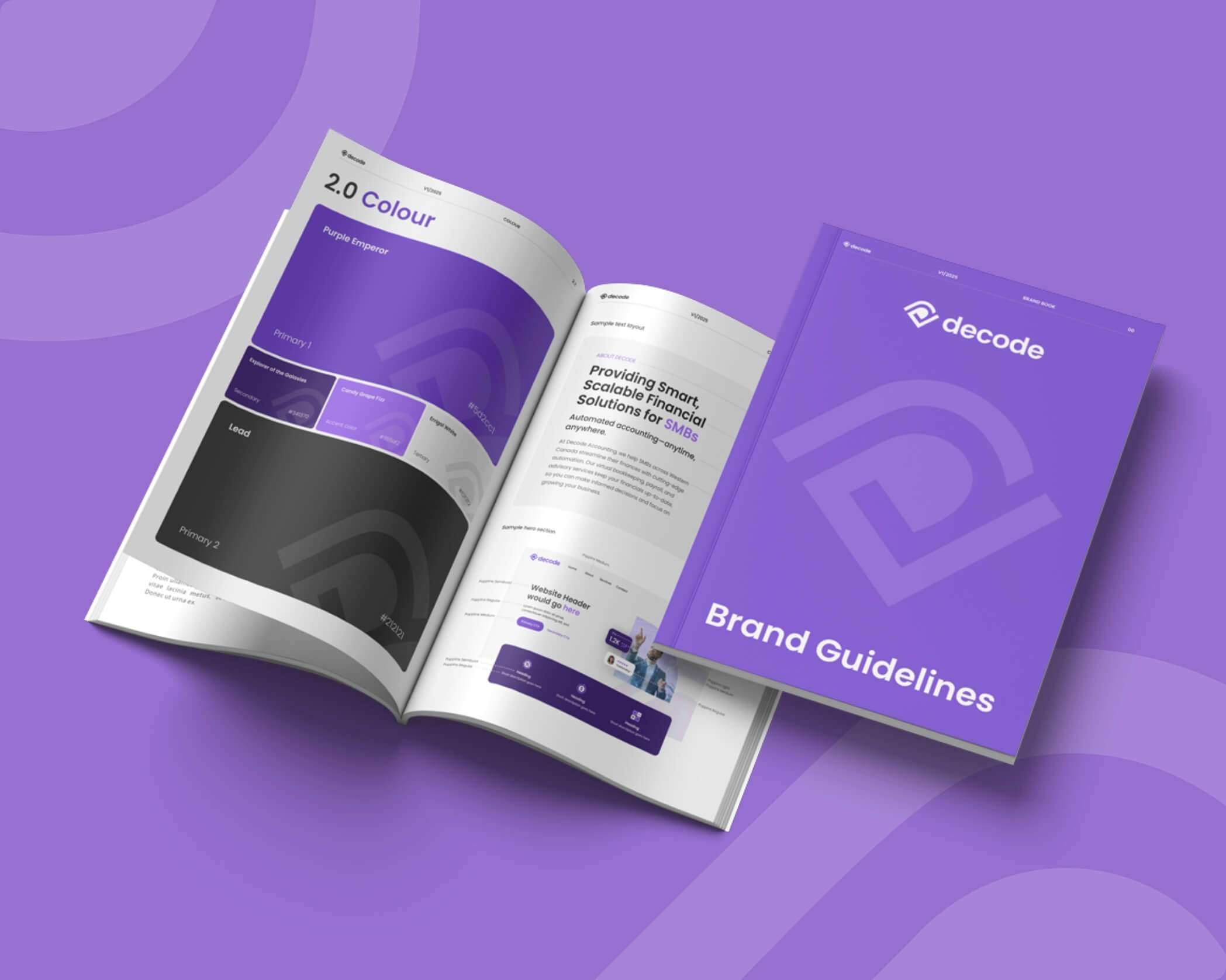 Decode Accounting Brand Book Display